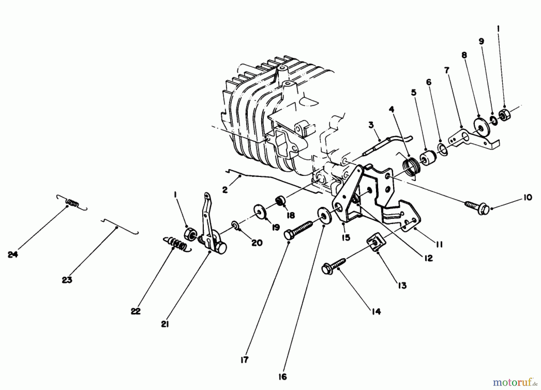  Toro Neu Mowers, Walk-Behind Seite 1 20581 - Toro Lawnmower, 1986 (6000001-6999999) GOVERNOR ASSEMBLY