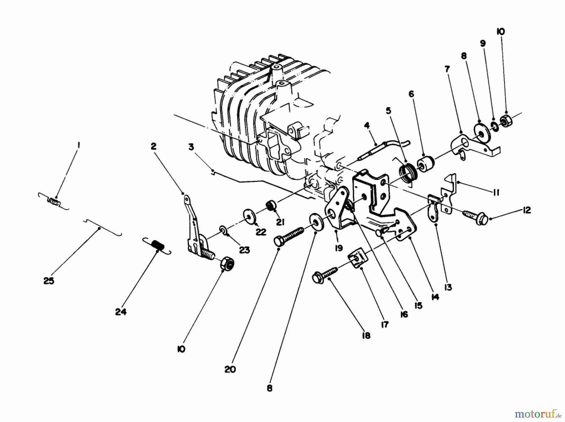  Toro Neu Mowers, Walk-Behind Seite 1 20581C - Toro Lawnmower, 1988 (8000001-8999999) GOVERNOR ASSEMBLY (MODEL NO. 47PH7)