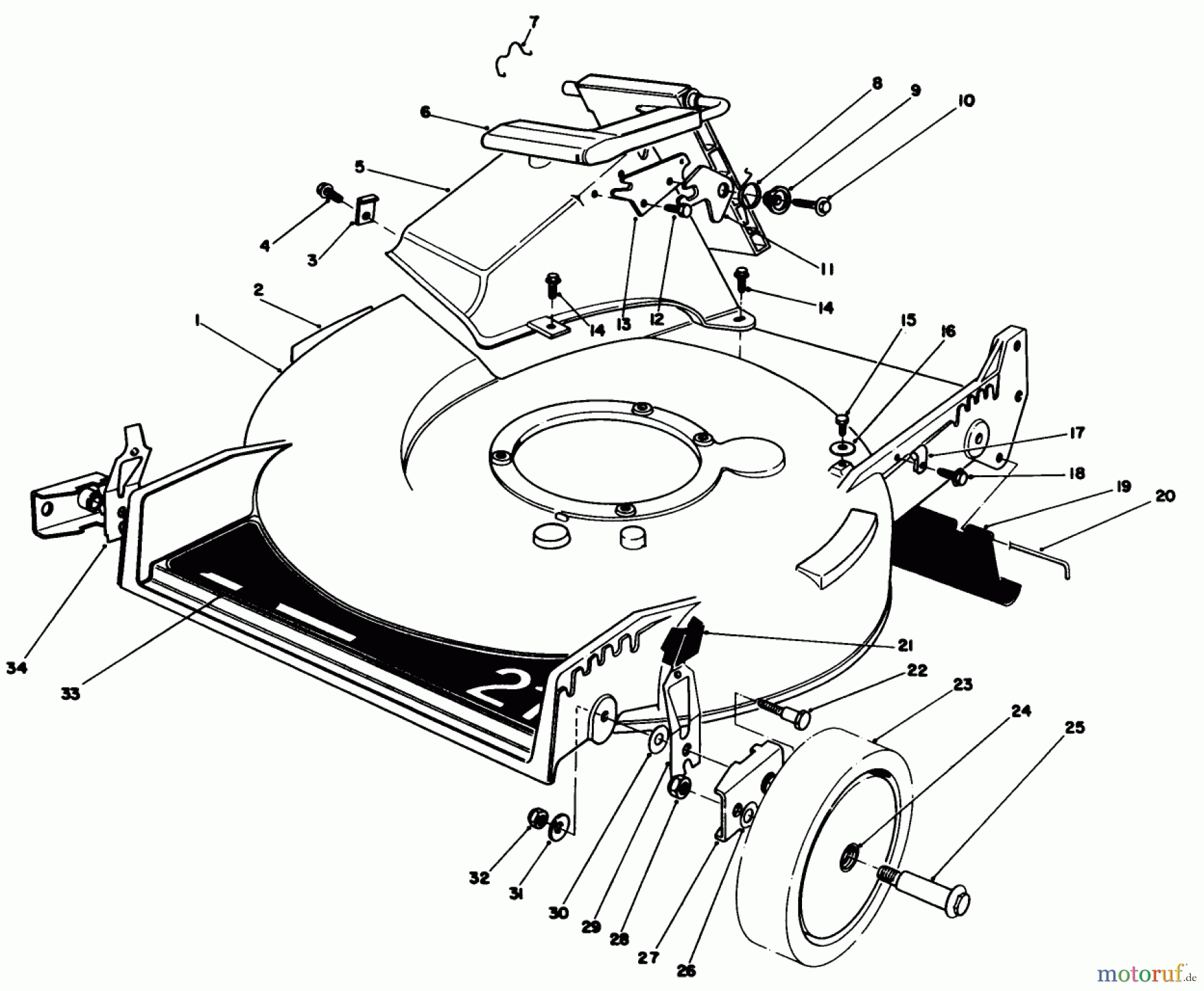  Toro Neu Mowers, Walk-Behind Seite 1 20588 - Toro Lawnmower, 1986 (6000001-6999999) HOUSING ASSEMBLY