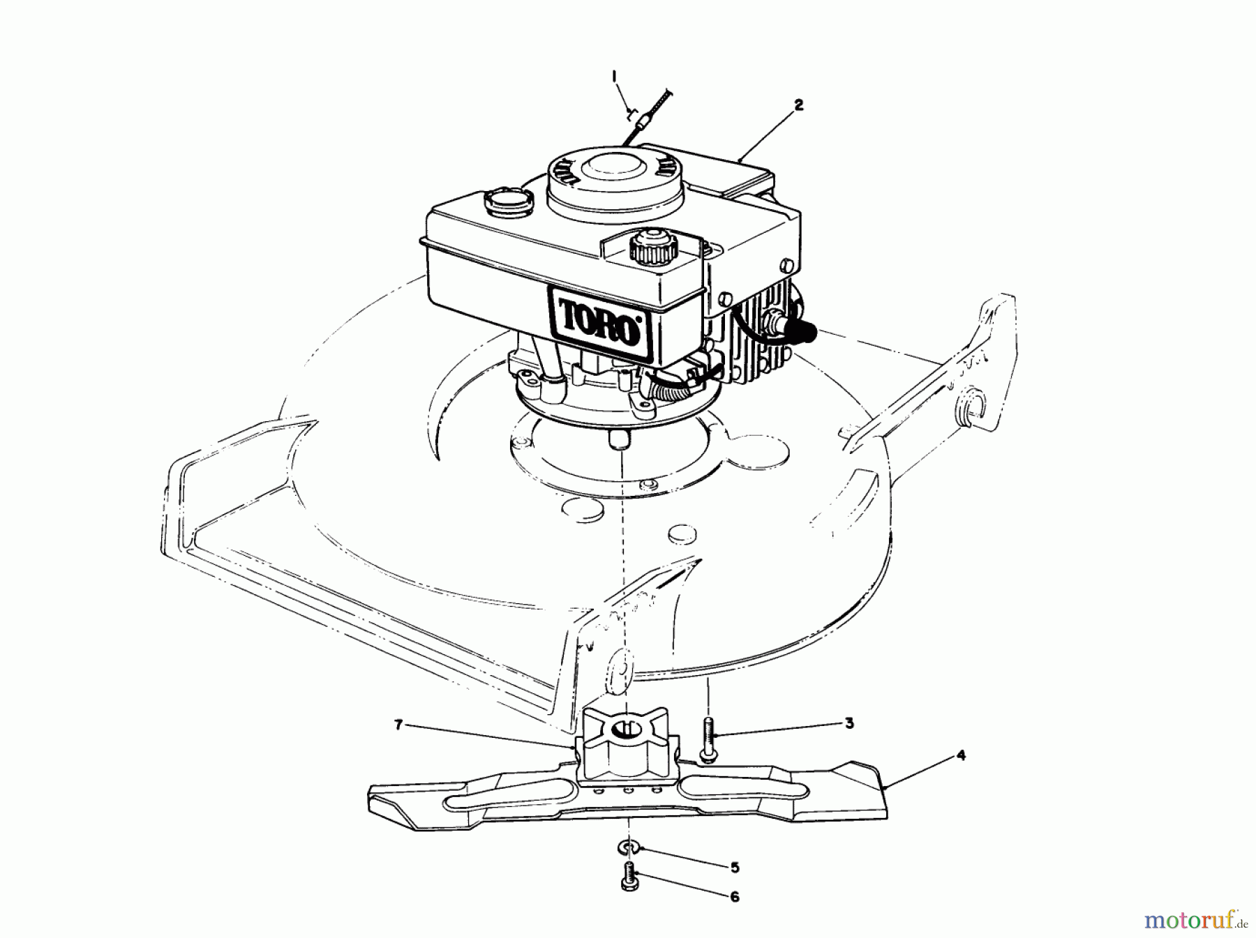  Toro Neu Mowers, Walk-Behind Seite 1 20588 - Toro Lawnmower, 1990 (0000001-0999999) ENGINE ASSEMBLY