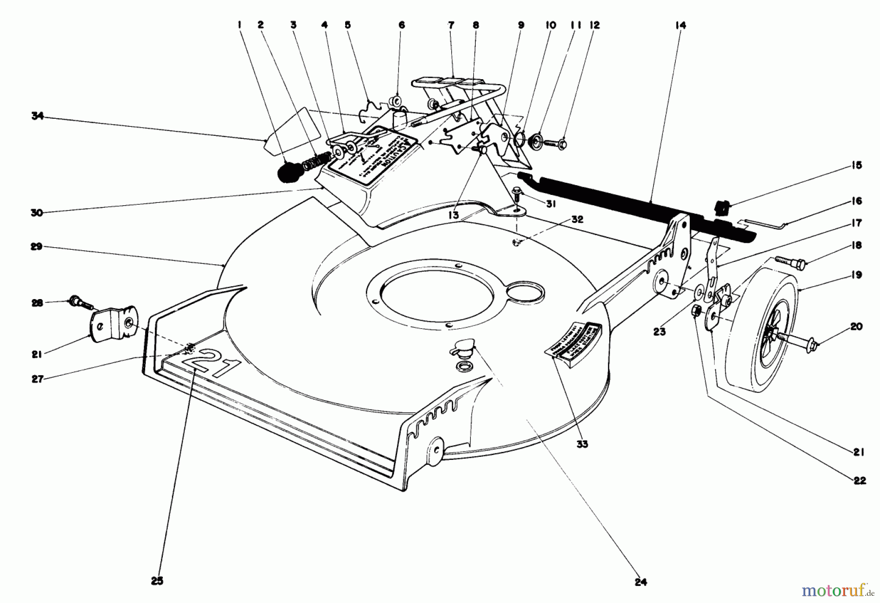  Toro Neu Mowers, Walk-Behind Seite 1 20610 - Toro Lawnmower, 1980 (0000001-0999999) HOUSING ASSEMBLY