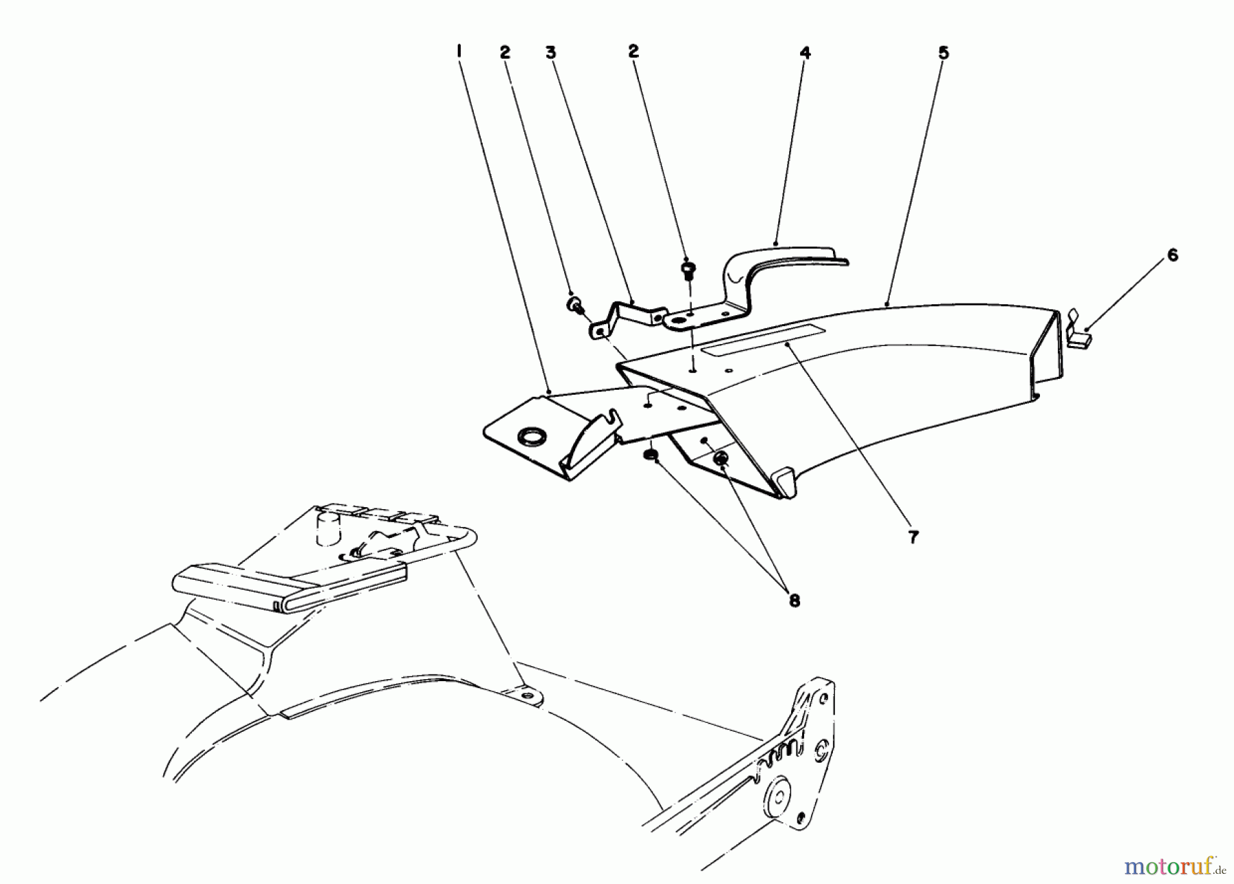  Toro Neu Mowers, Walk-Behind Seite 1 20610 - Toro Lawnmower, 1983 (3000001-3999999) SIDE DISCHARGE CHUTE MODEL NO. 59108 (OPTIONAL)