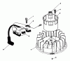 Toro 20620 - Lawnmower, 1987 (7000001-7999999) Listas de piezas de repuesto y dibujos MAGNETO & FLYWHEEL ASSEMBLY (MODEL NO. VMG6)