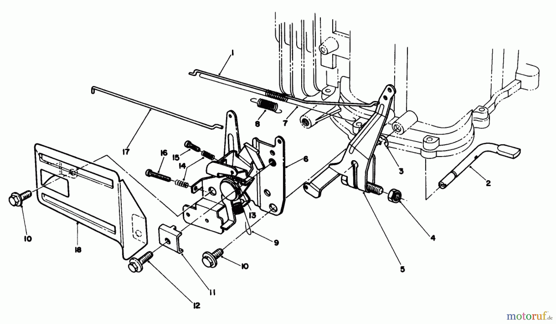  Toro Neu Mowers, Walk-Behind Seite 1 20620C - Toro Lawnmower, 1988 (8000001-8999999) GOVERNOR ASSEMBLY (MODEL NO. VMH7)