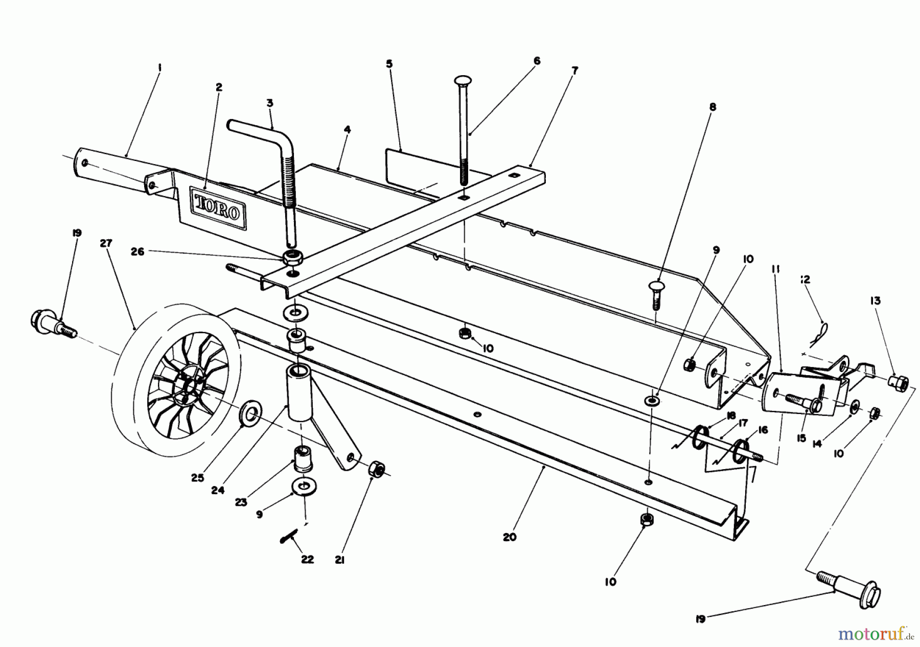  Toro Neu Mowers, Walk-Behind Seite 1 20622 - Toro Lawnmower, 1987 (7000001-7999999) DETHATCHER KIT MODEL NO. 59126 (OPTIONAL)