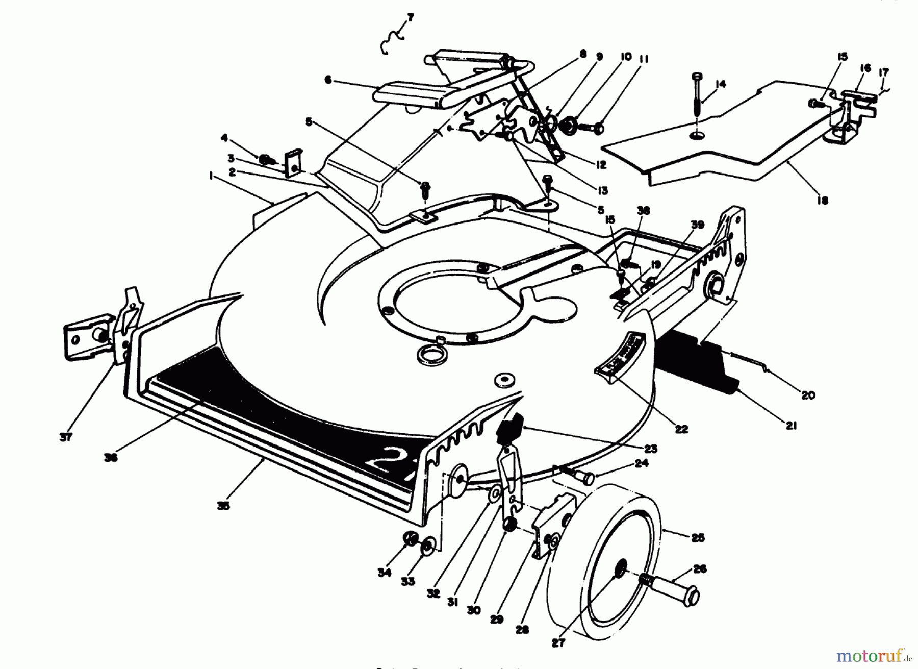  Toro Neu Mowers, Walk-Behind Seite 1 20622 - Toro Lawnmower, 1988 (8000001-8999999) HOUSING ASSEMBLY