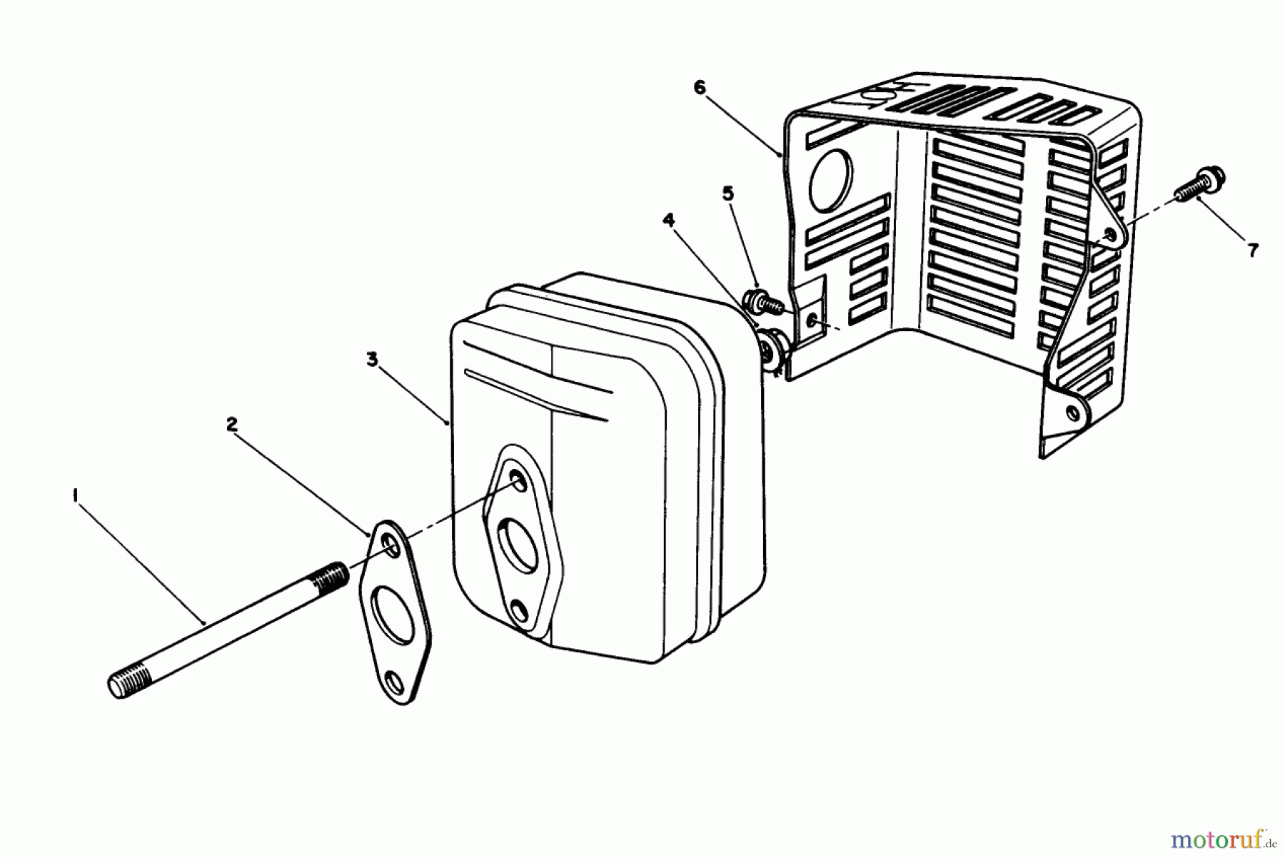  Toro Neu Mowers, Walk-Behind Seite 1 20622 - Toro Lawnmower, 1990 (0000001-0003101) MUFFLER ASSEMBLY (MODEL NO. VMJ8)