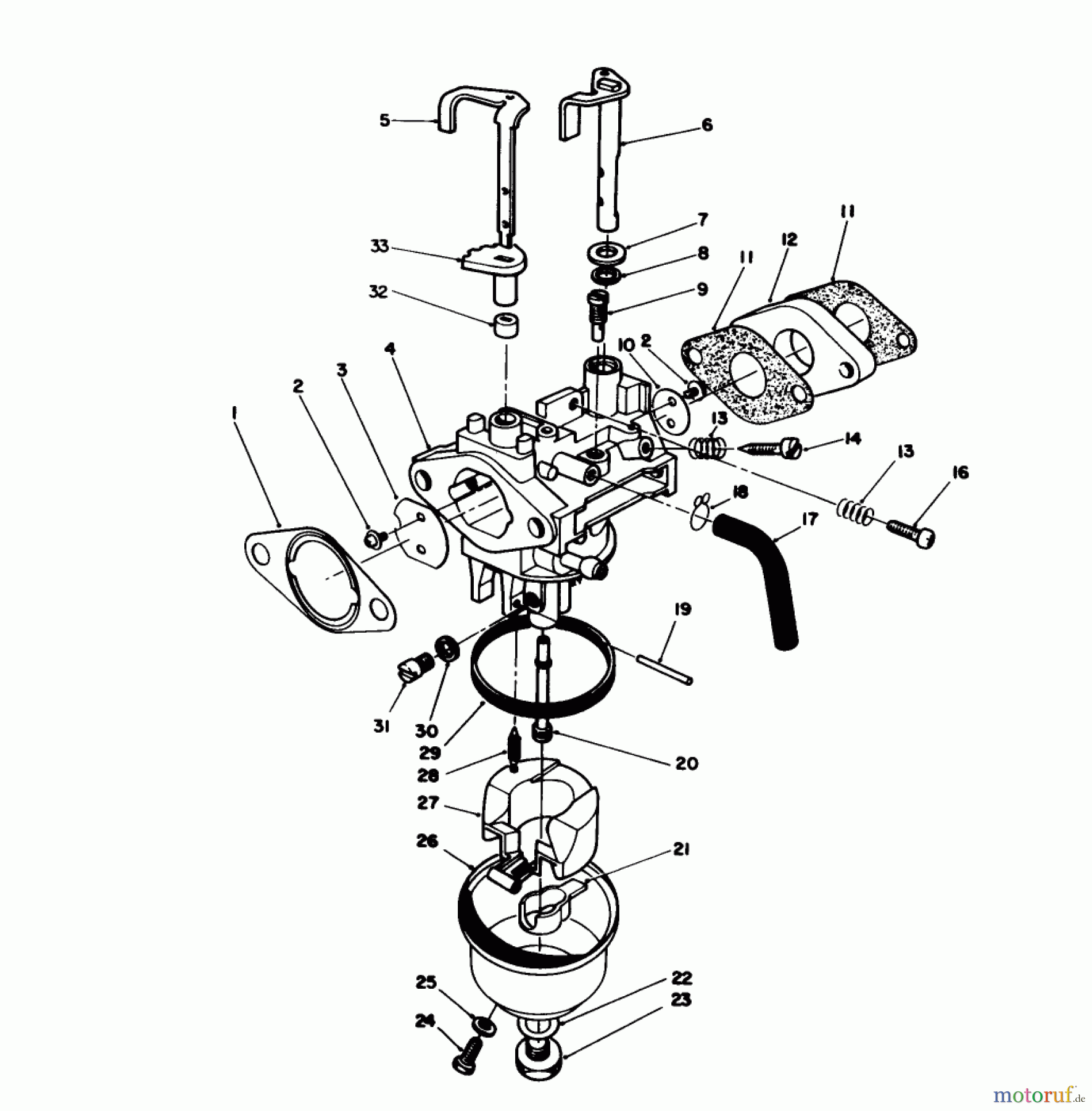  Toro Neu Mowers, Walk-Behind Seite 1 20622C - Toro Lawnmower, 1989 (9000001-9999999) CARBURETOR ASSEMBLY (MODEL NO. VMJ8)