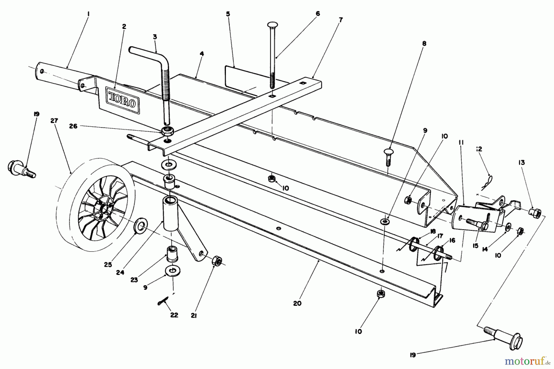  Toro Neu Mowers, Walk-Behind Seite 1 20624 - Toro Lawnmower, 1986 (6000001-6999999) DETHATCHER KIT MODEL NO. 59126 (OPTIONAL)