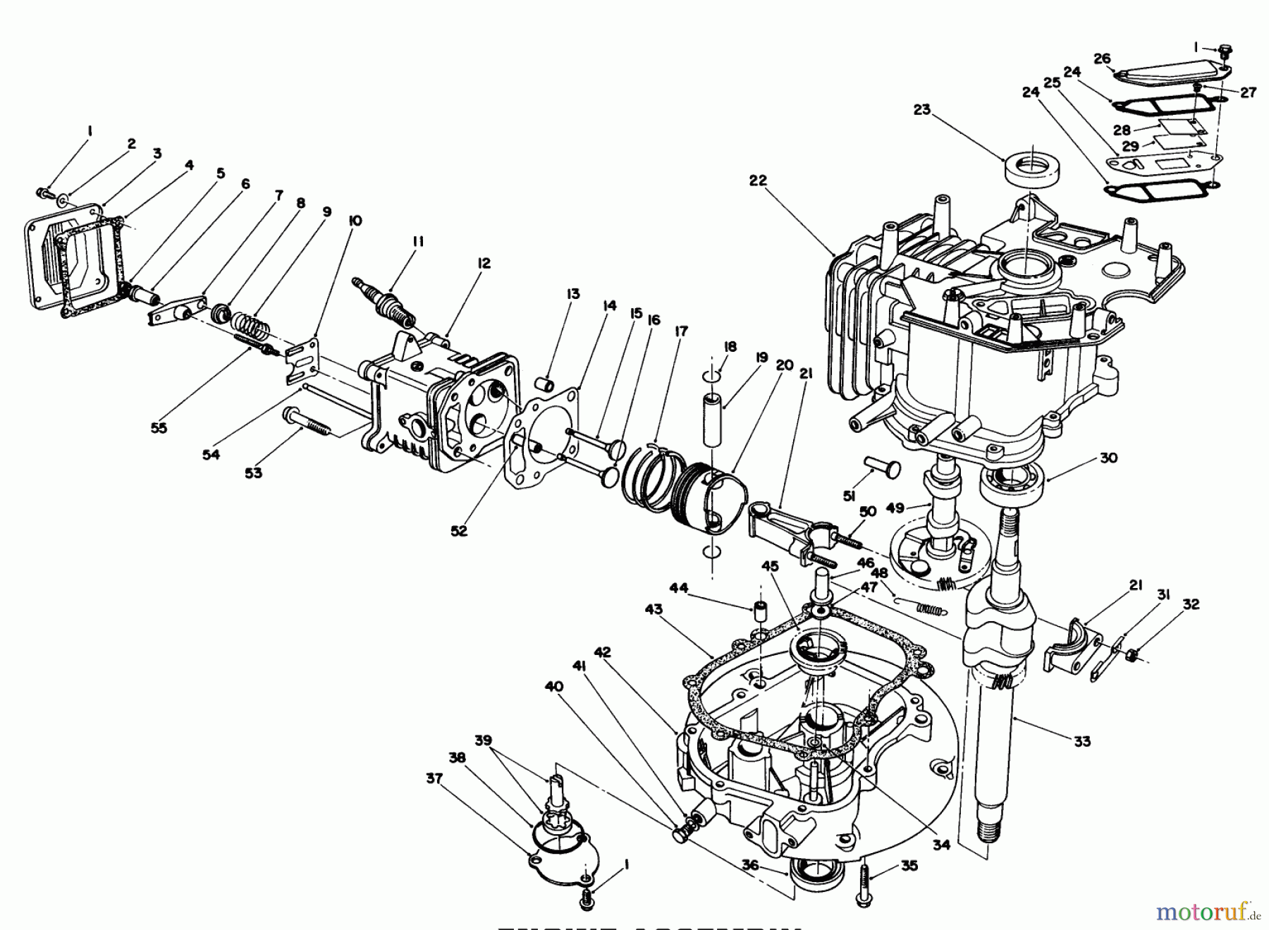  Toro Neu Mowers, Walk-Behind Seite 1 20624 - Toro Lawnmower, 1986 (6000001-6999999) ENGINE ASSEMBLY #2