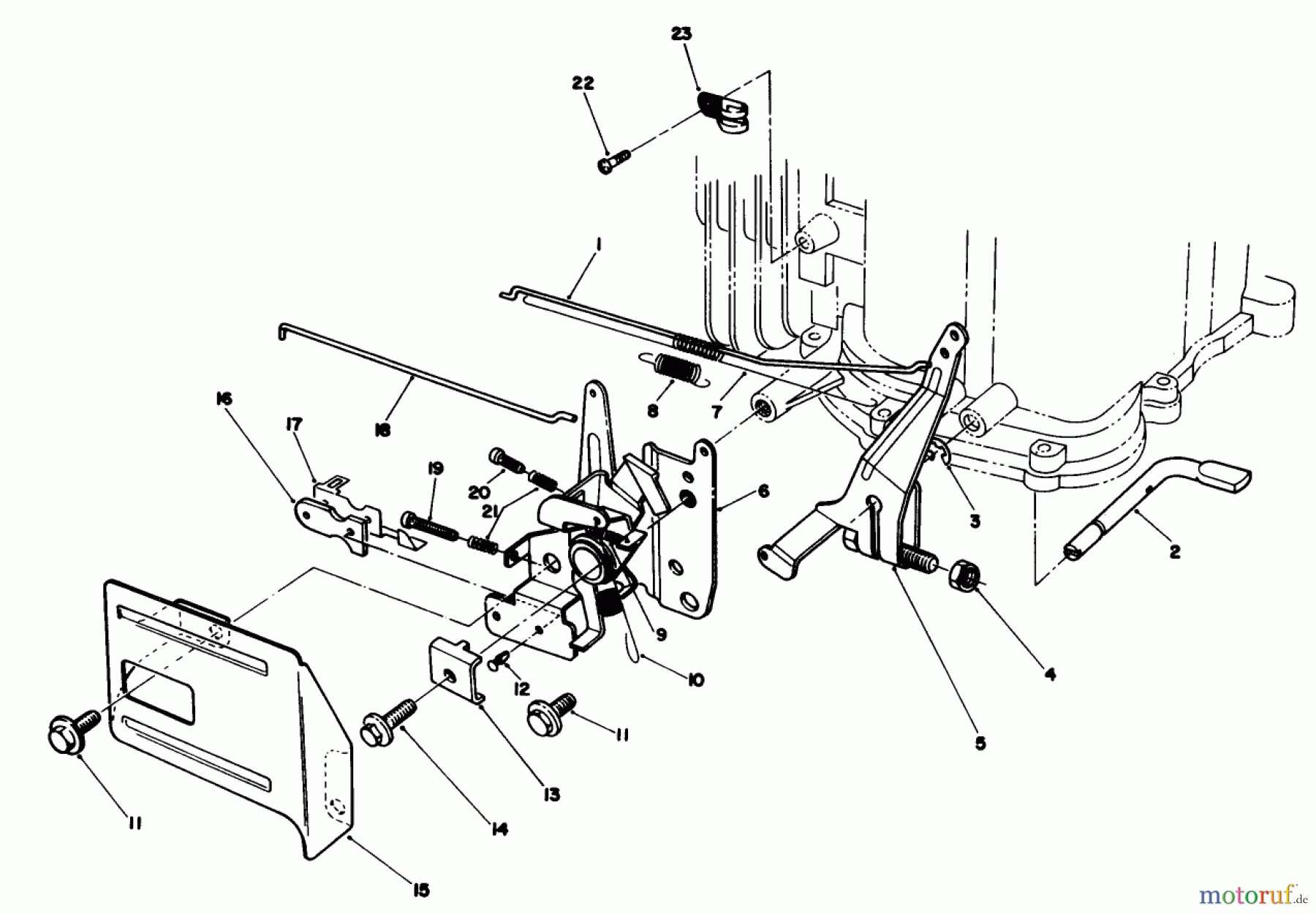  Toro Neu Mowers, Walk-Behind Seite 1 20624 - Toro Lawnmower, 1987 (7000001-7999999) GOVERNOR ASSEMBLY (MODEL NO. VMF5 & VMG6)