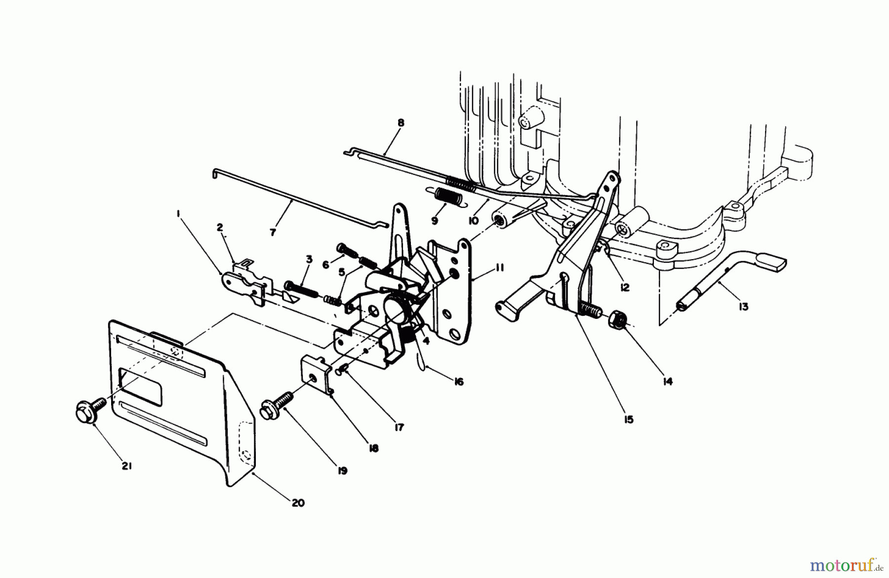  Toro Neu Mowers, Walk-Behind Seite 1 20626C - Toro Lawnmower, 1986 (6000001-6999999) GOVERNOR ASSEMBLY