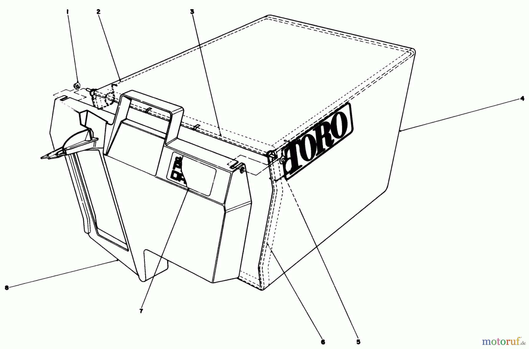  Toro Neu Mowers, Walk-Behind Seite 1 20626C - Toro Lawnmower, 1987 (7000001-7999999) GRASS BAG ASSEMBLY NO. 11-0189