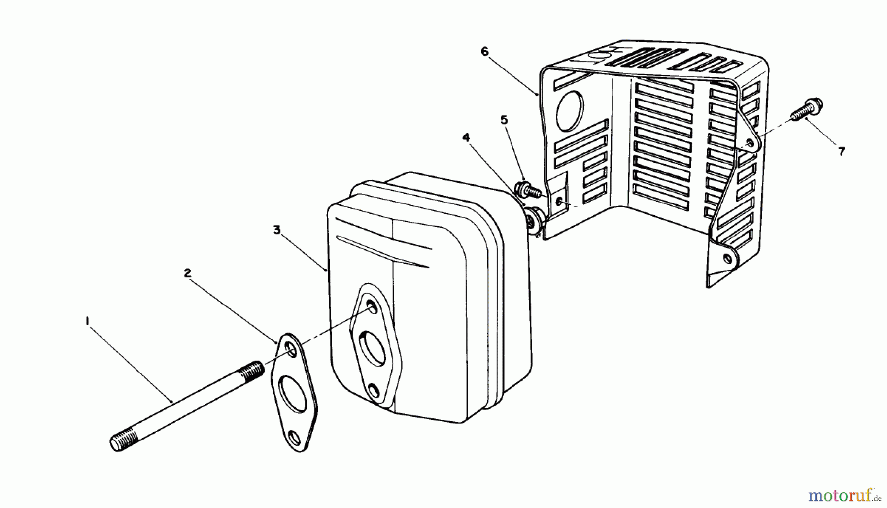  Toro Neu Mowers, Walk-Behind Seite 1 20627C - Toro Lawnmower, 1986 (6000001-6999999) MUFFLER ASSEMBLY