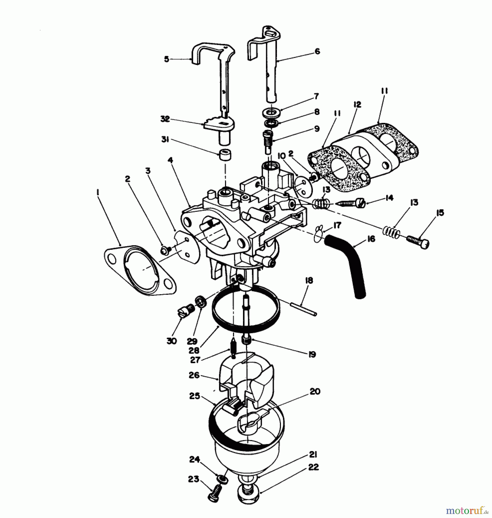  Toro Neu Mowers, Walk-Behind Seite 1 20627C - Toro Lawnmower, 1988 (8000001-8999999) CARBURETOR ASSEMBLY