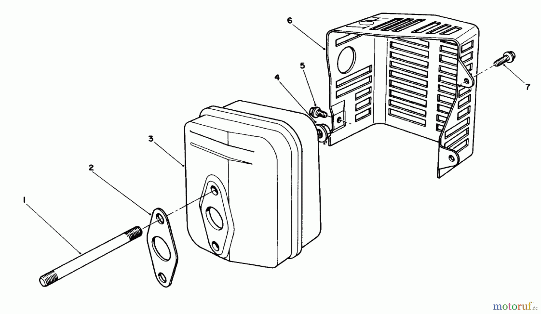  Toro Neu Mowers, Walk-Behind Seite 1 20628C - Toro Lawnmower, 1986 (6000001-6999999) MUFFLER ASSEMBLY