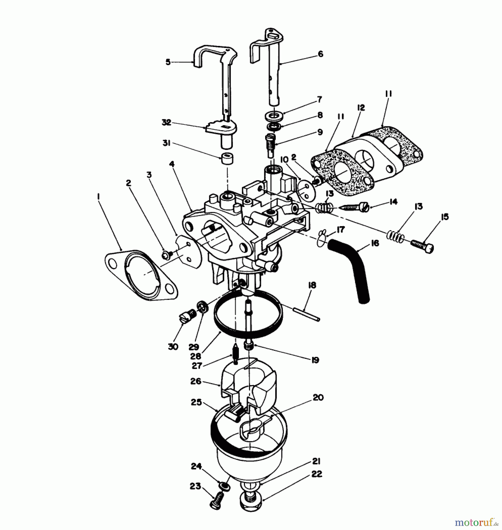  Toro Neu Mowers, Walk-Behind Seite 1 20628C - Toro Lawnmower, 1988 (8000001-8999999) CARBURETOR ASSEMBLY