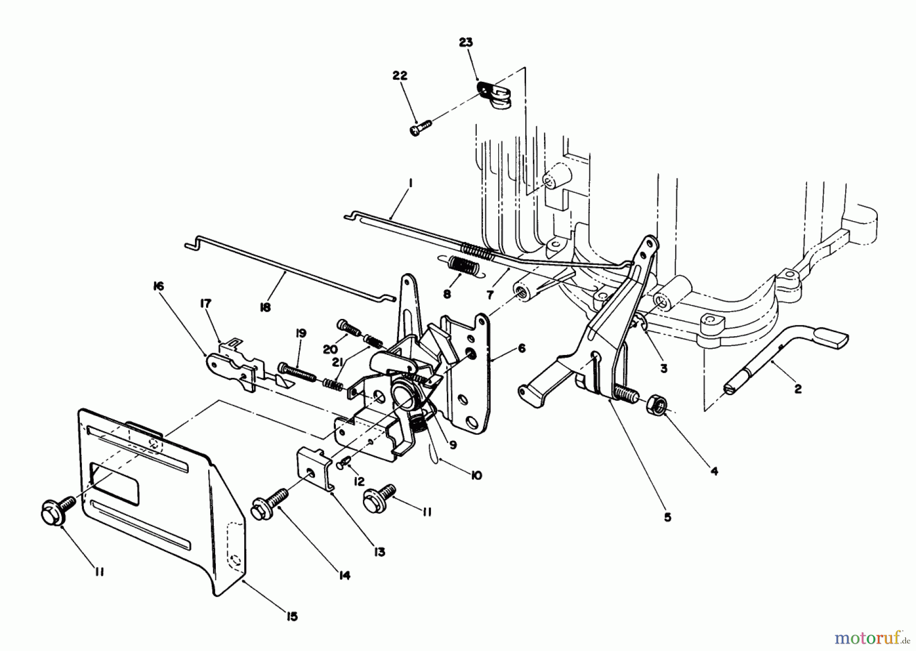  Toro Neu Mowers, Walk-Behind Seite 1 20628C - Toro Lawnmower, 1988 (8000001-8999999) GOVERNOR ASSEMBLY