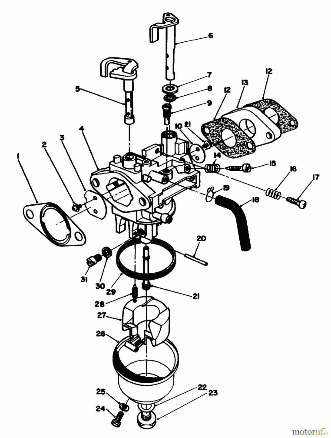  Toro Neu Mowers, Walk-Behind Seite 1 20629C - Toro Lawnmower, 1986 (6000001-6999999) CARBURETOR ASSEMBLY