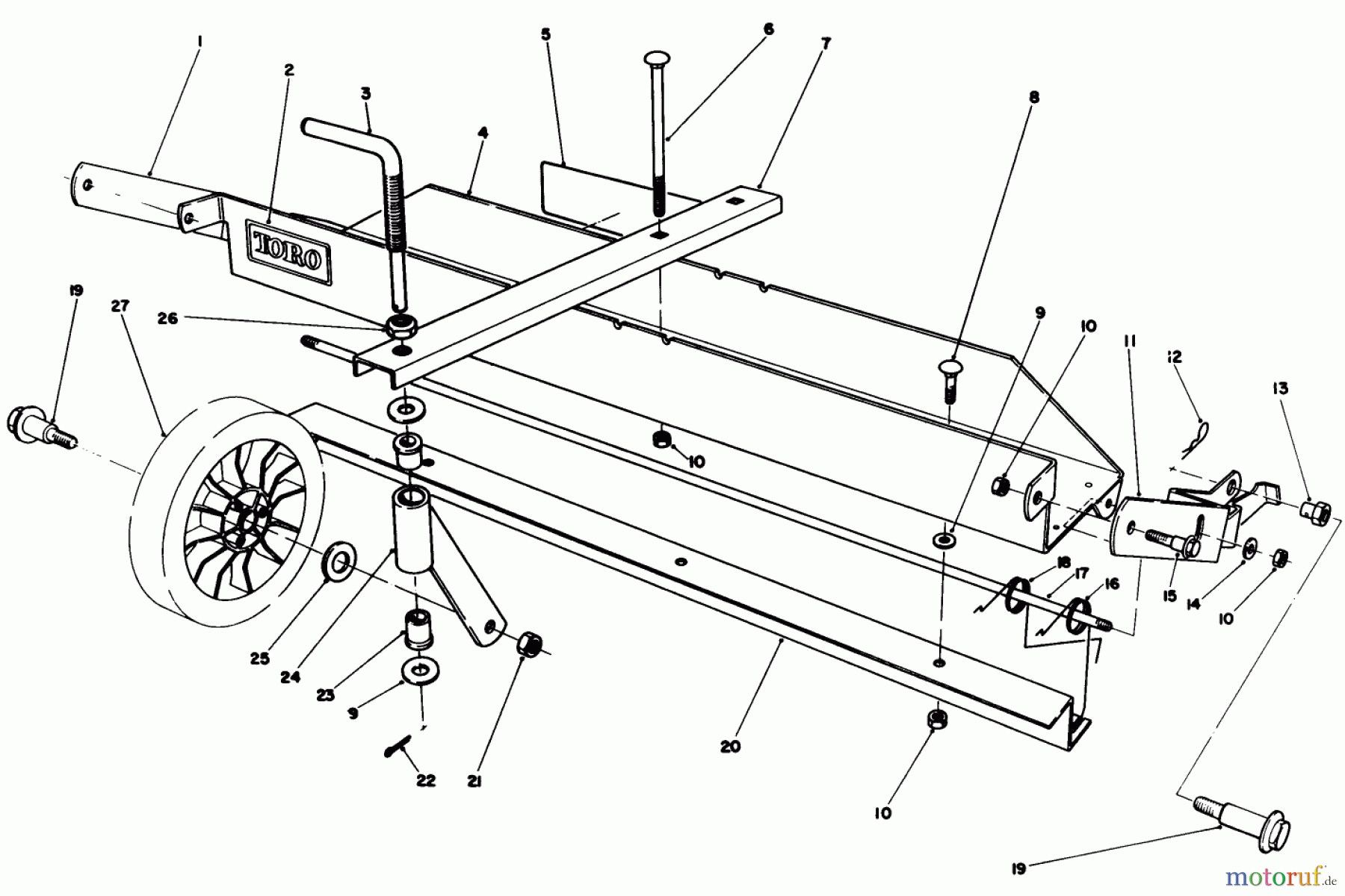  Toro Neu Mowers, Walk-Behind Seite 1 20629C - Toro Lawnmower, 1987 (7000001-7999999) DETHATCHER KIT MODEL NO. 59126 (OPTIONAL)