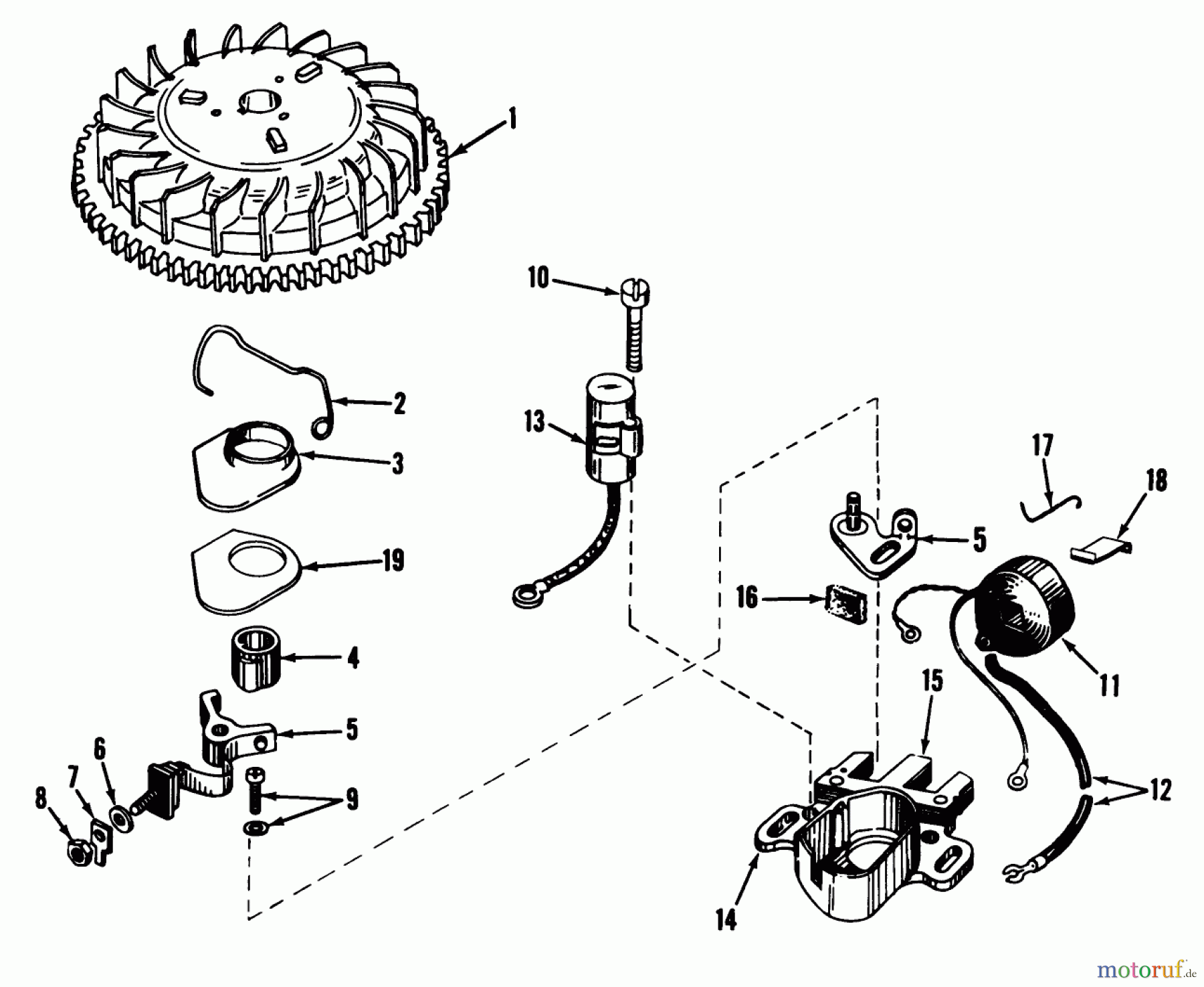  Toro Neu Mowers, Walk-Behind Seite 1 20660 - Toro Lawnmower, 1975 (5000001-5999999) MAGNETO N0. 610900