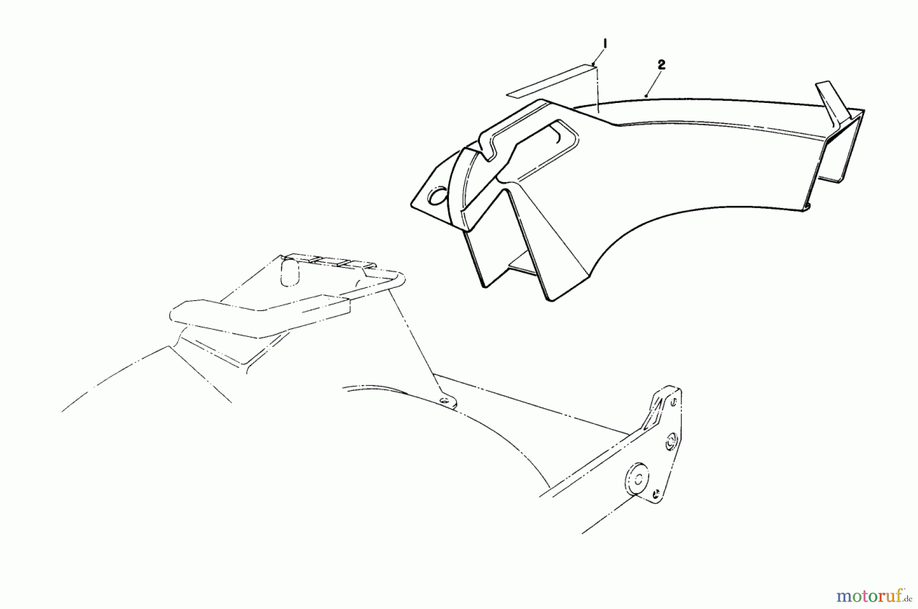  Toro Neu Mowers, Walk-Behind Seite 1 20667 - Toro Lawnmower, 1990 (0000001-0999999) SIDE DISCHARGE CHUTE MODEL NO 59168 (OPTIONAL)