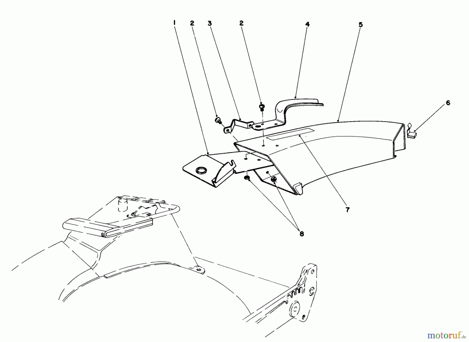  Toro Neu Mowers, Walk-Behind Seite 1 20671 - Toro Lawnmower, 1983 (3000001-3999999) SIDE DISCHARGE CHUTE MODEL NO. 59108 (OPTIONAL)