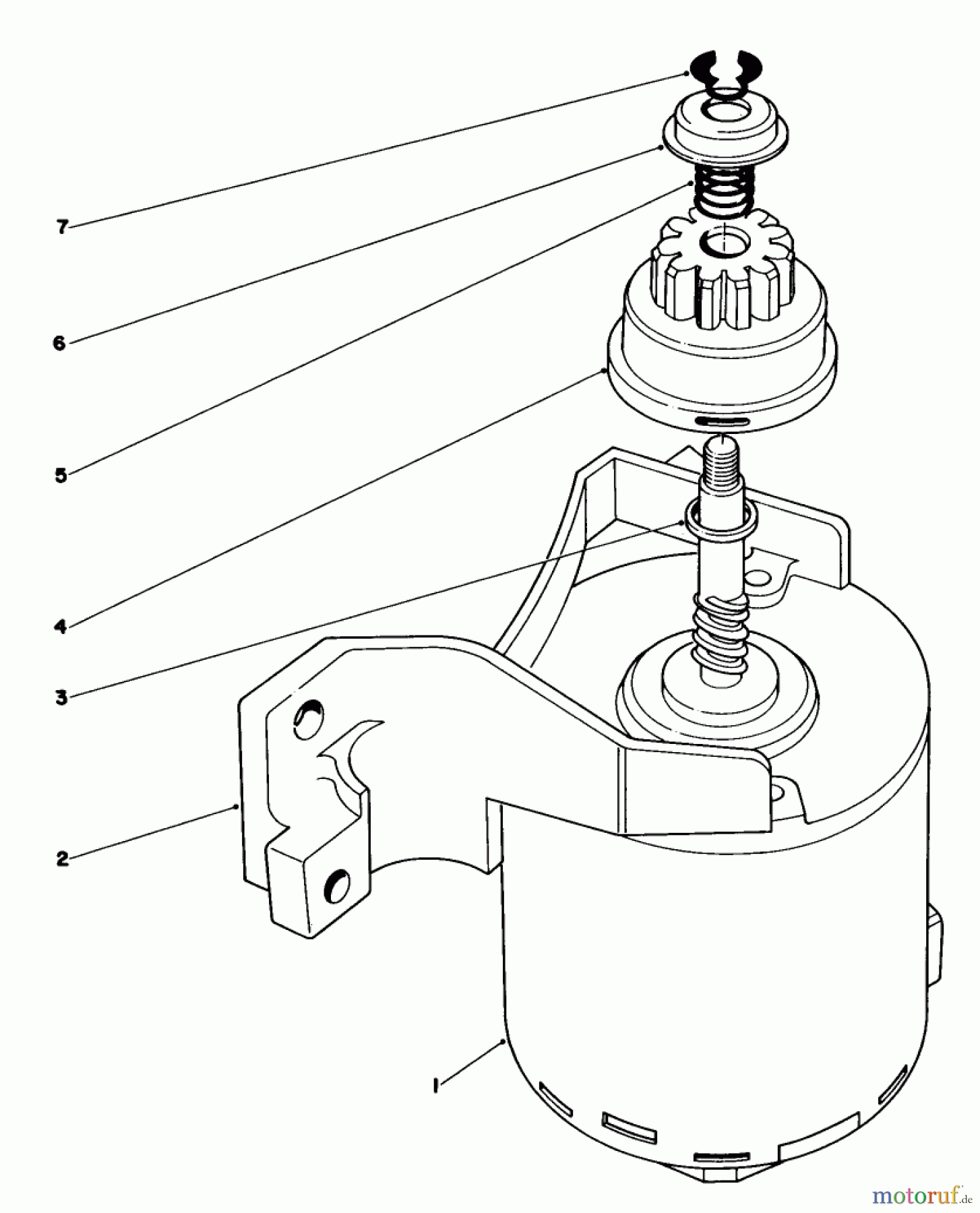  Toro Neu Mowers, Walk-Behind Seite 1 20671 - Toro Lawnmower, 1983 (3000001-3999999) STARTER ASSEMBLY