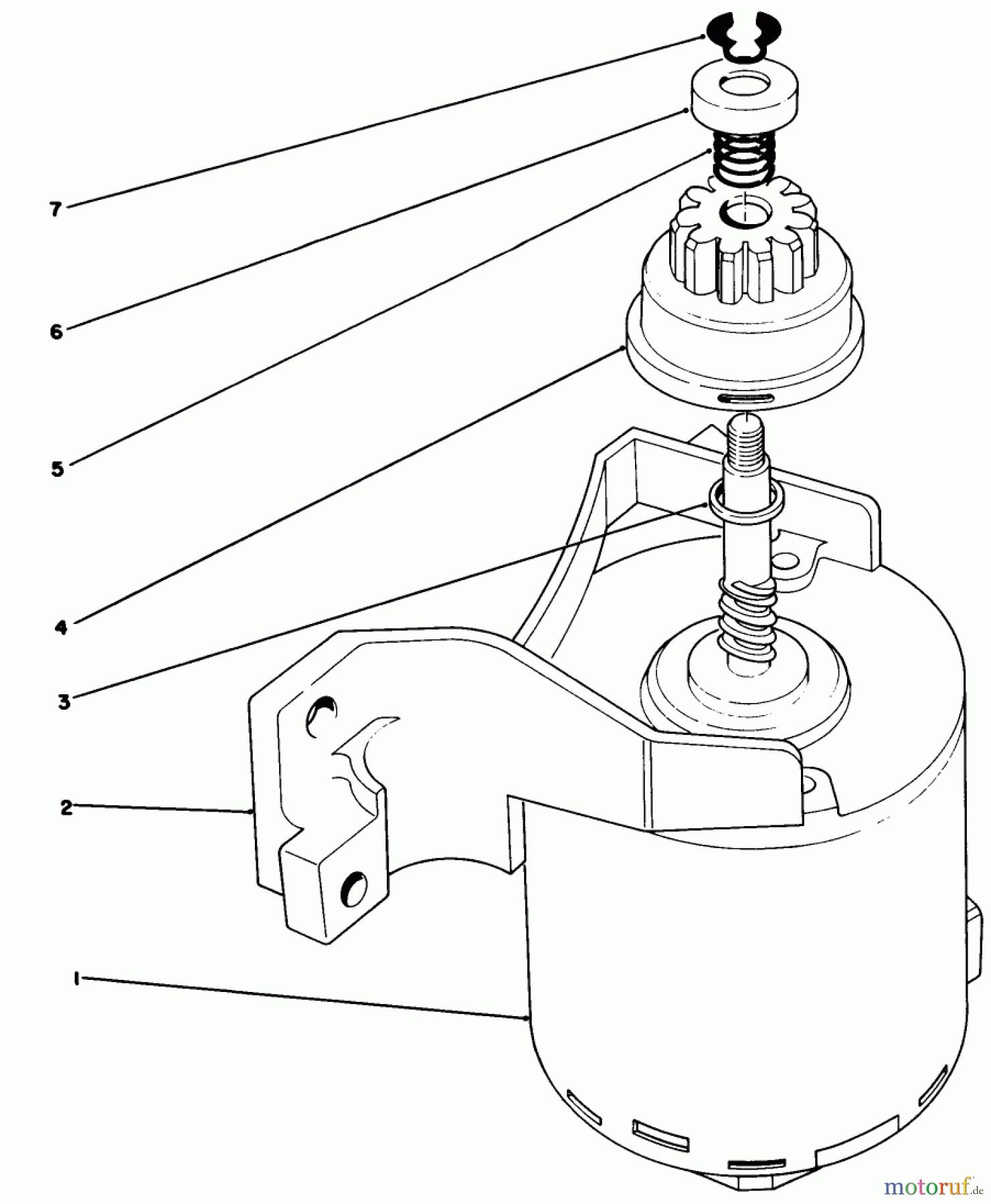  Toro Neu Mowers, Walk-Behind Seite 1 20671 - Toro Lawnmower, 1989 (9000001-9999999) STARTER ASSEMBLY