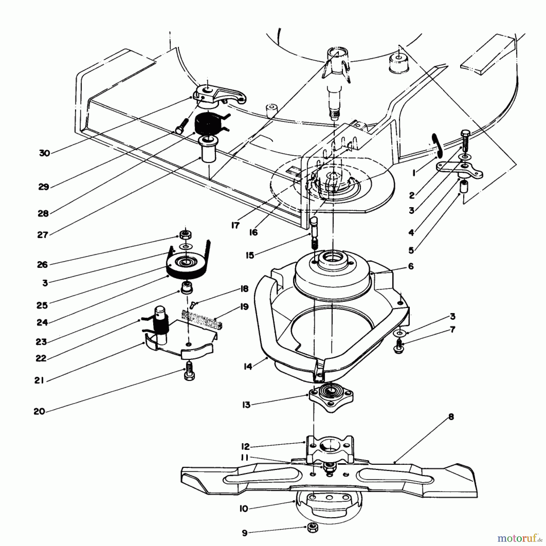  Toro Neu Mowers, Walk-Behind Seite 1 20672 - Toro Lawnmower, 1983 (3000001-3999999) BLADE BRAKE CLUTCH ASSEMBLY