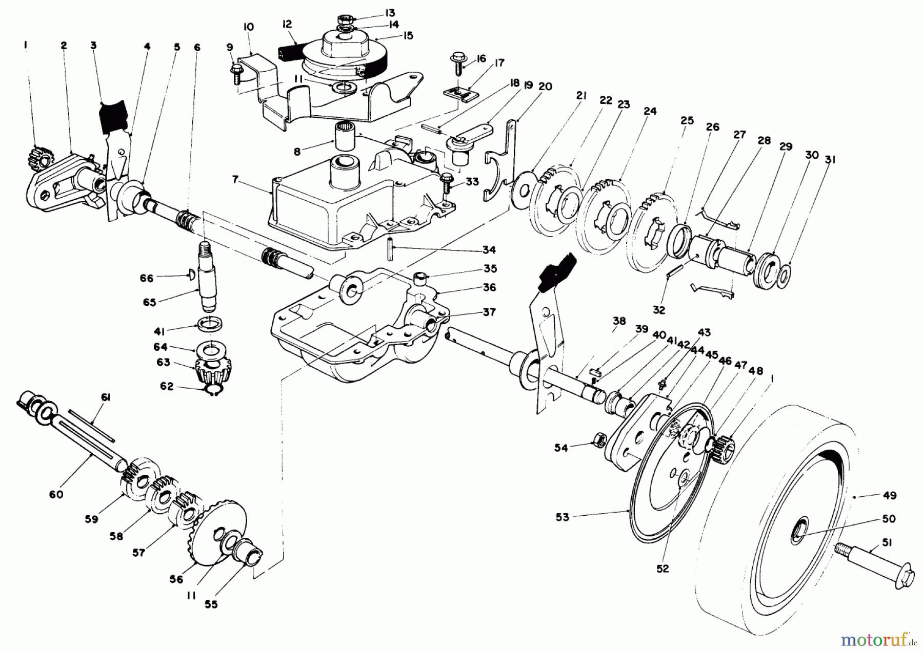  Toro Neu Mowers, Walk-Behind Seite 1 20672 - Toro Lawnmower, 1984 (4000001-4999999) GEAR CASE ASSEMBLY