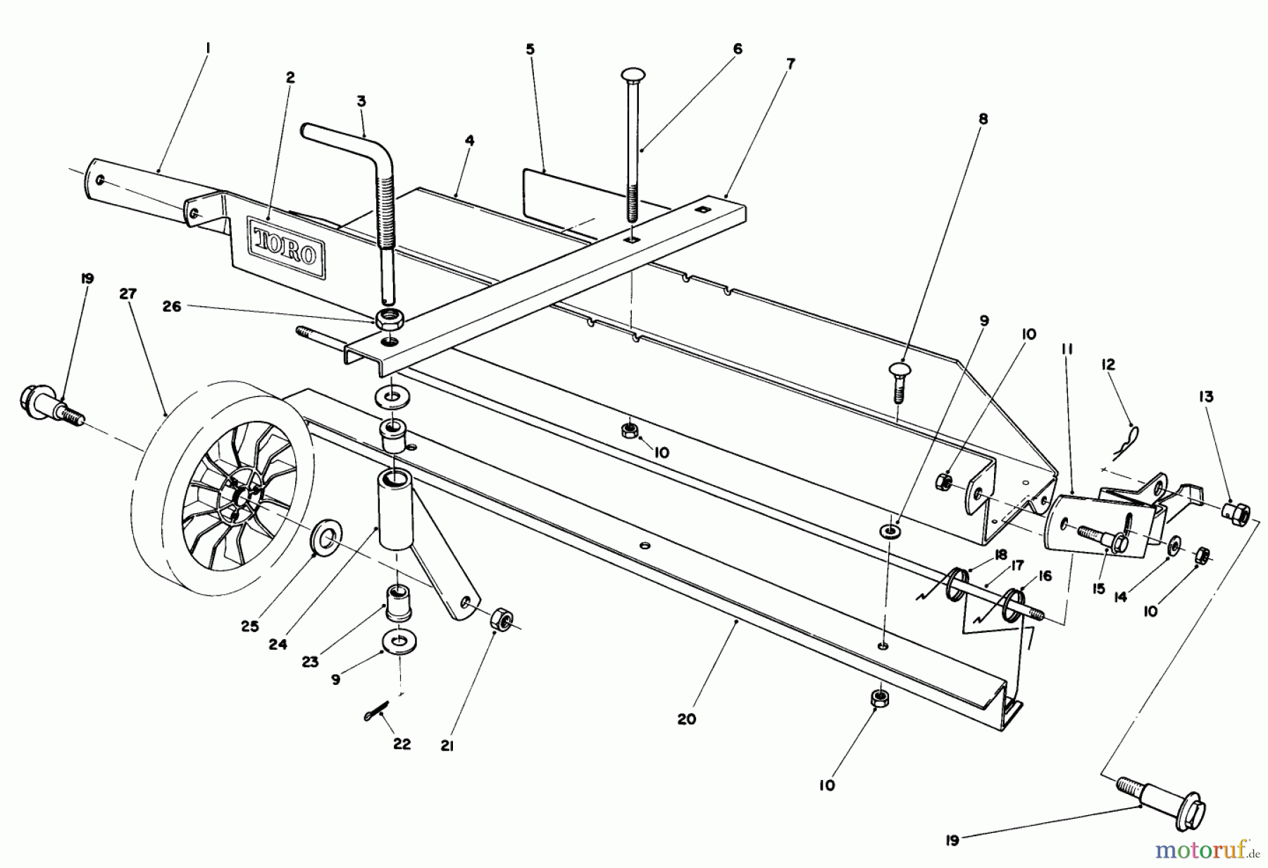  Toro Neu Mowers, Walk-Behind Seite 1 20672 - Toro Lawnmower, 1985 (5000001-5999999) DETHATCHER KIT MODEL NO. 59126 (OPTIONAL)