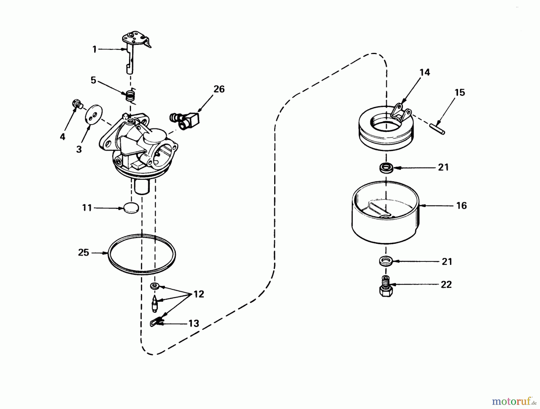  Toro Neu Mowers, Walk-Behind Seite 1 20673 - Toro Lawnmower, 1976 (6000001-6999999) CARBURETOR NO. 631784A