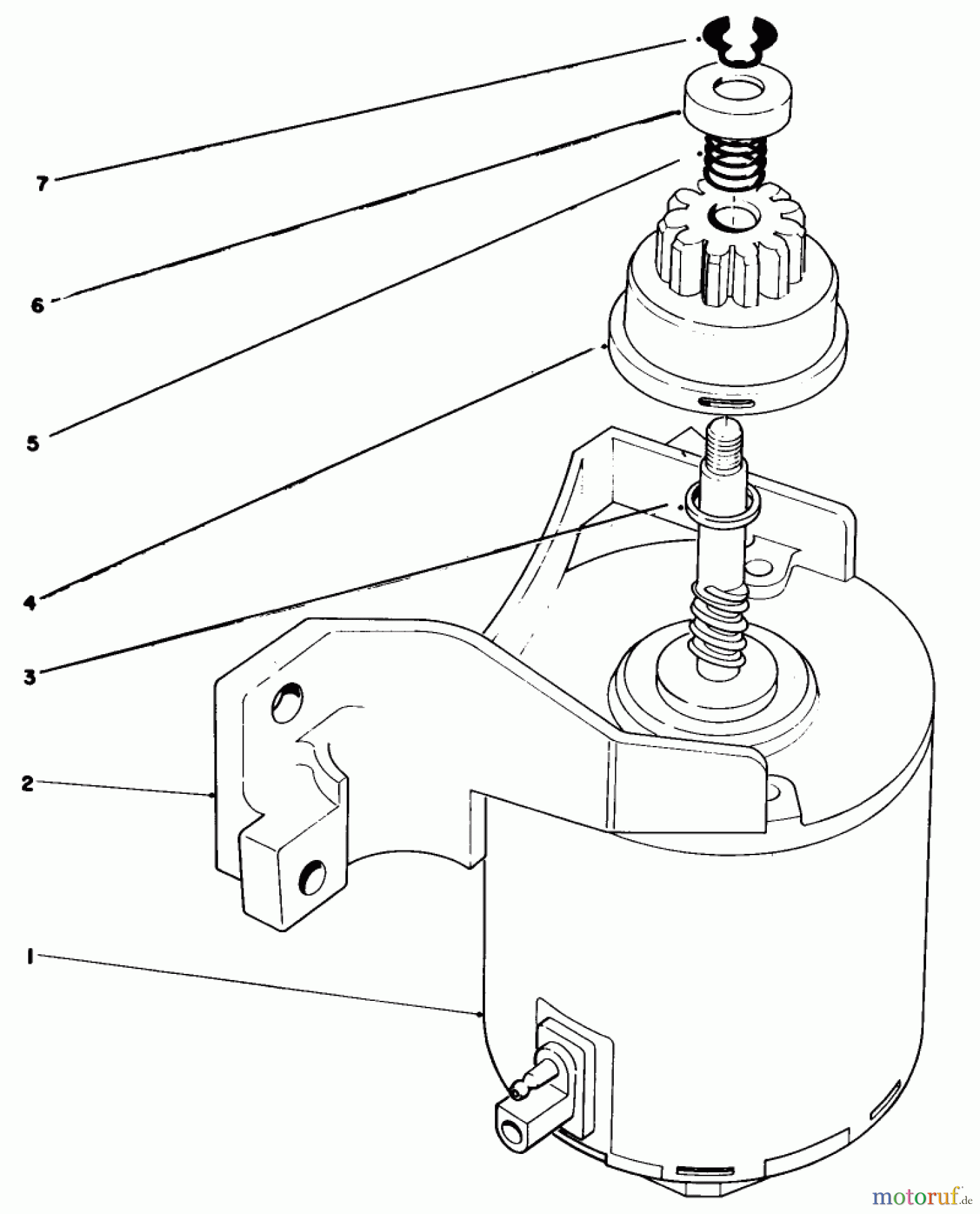  Toro Neu Mowers, Walk-Behind Seite 1 20676 - Toro Lawnmower, 1984 (4000001-4999999) STARTER ASSEMBLY