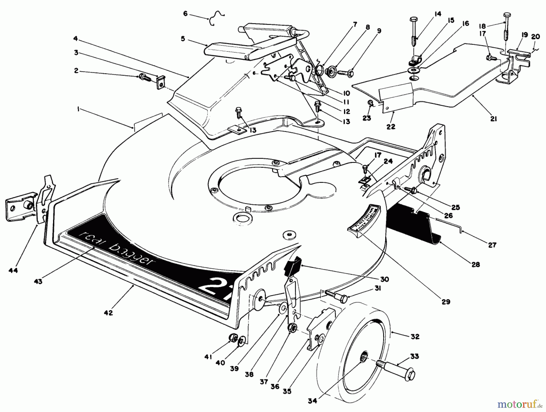  Toro Neu Mowers, Walk-Behind Seite 1 20676 - Toro Lawnmower, 1985 (5000001-5999999) HOUSING ASSEMBLY