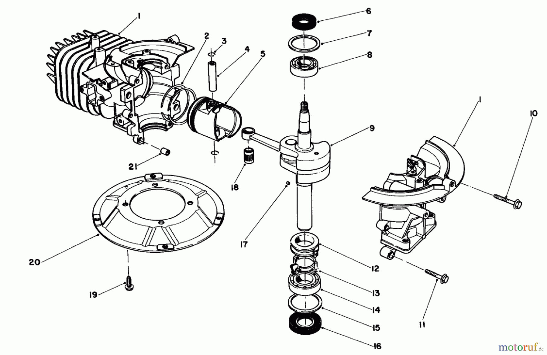  Toro Neu Mowers, Walk-Behind Seite 1 20680 - Toro Lawnmower, 1983 (3000001-3999999) CRANKSHAFT ASSEMBLY