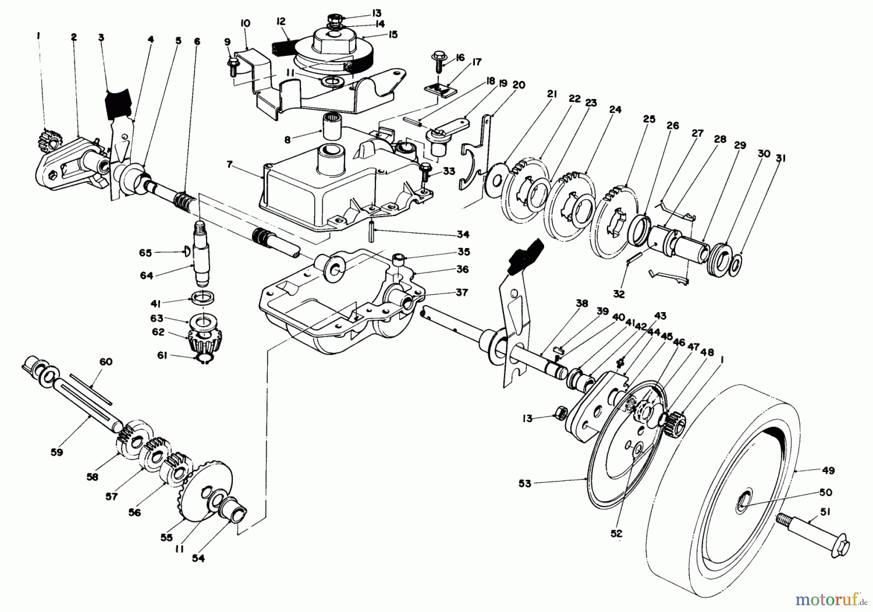  Toro Neu Mowers, Walk-Behind Seite 1 20680 - Toro Lawnmower, 1983 (3000001-3999999) GEAR CASE ASSEMBLY