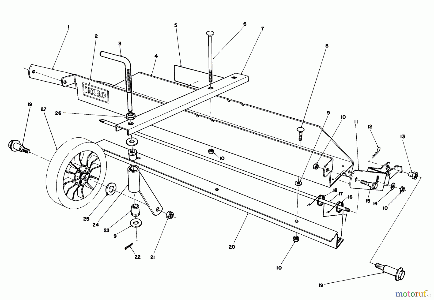  Toro Neu Mowers, Walk-Behind Seite 1 20680 - Toro Lawnmower, 1985 (5000001-5999999) DETHATCHER KIT MODEL NO. 59126 (OPTIONAL)