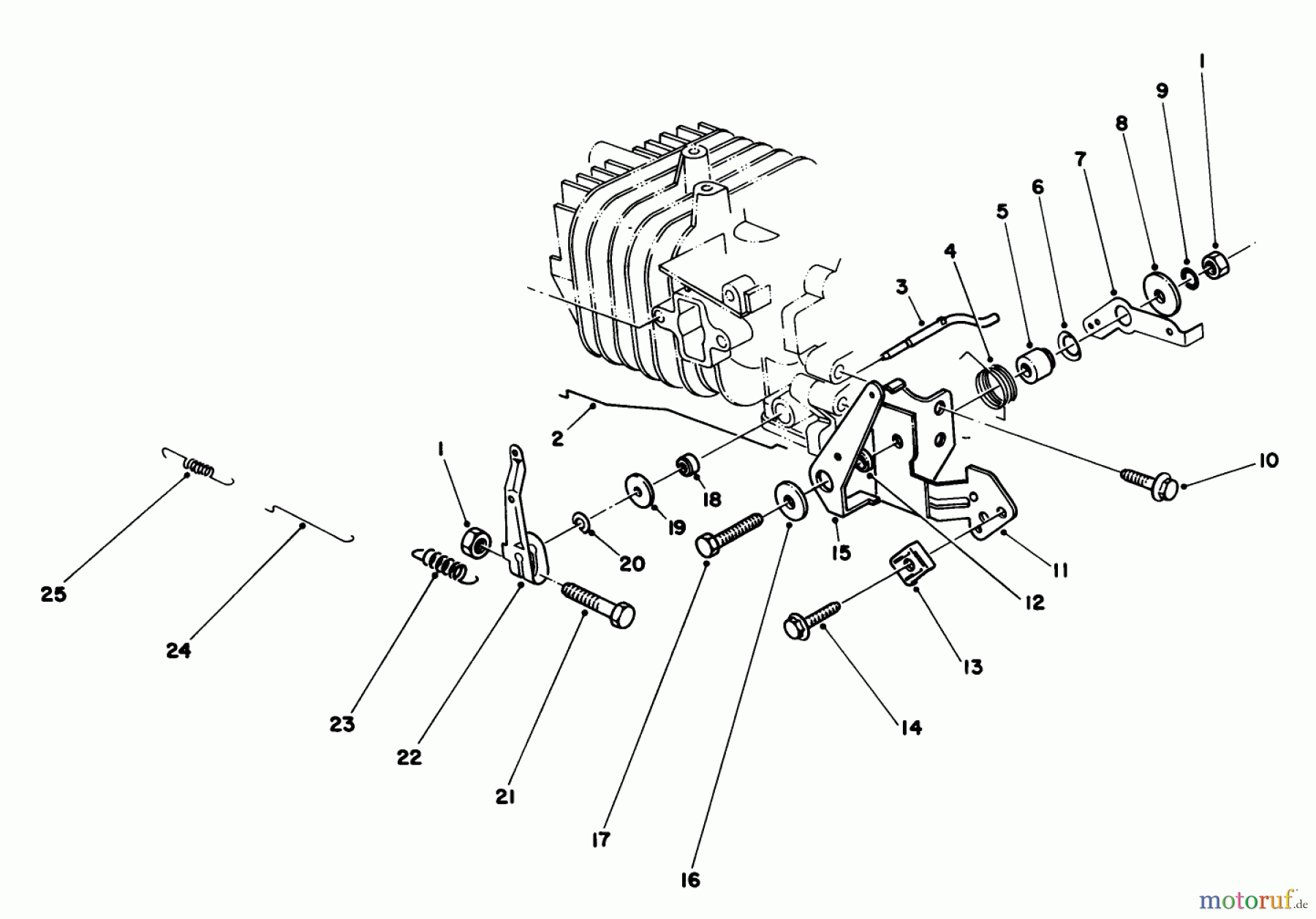  Toro Neu Mowers, Walk-Behind Seite 1 20680 - Toro Lawnmower, 1985 (5000001-5999999) GOVERNOR ASSEMBLY