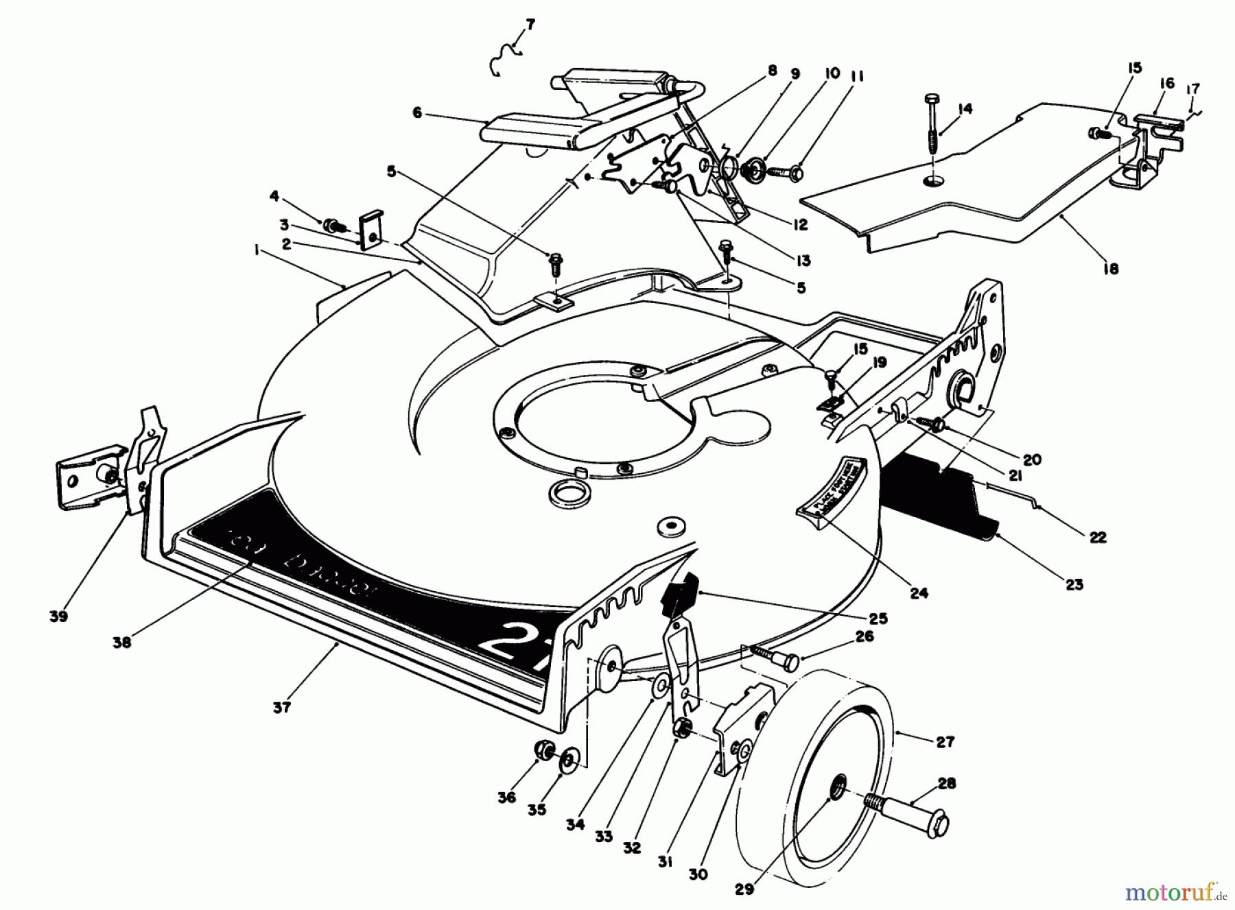  Toro Neu Mowers, Walk-Behind Seite 1 20684 - Toro Lawnmower, 1985 (5000001-5999999) HOUSING ASSEMBLY