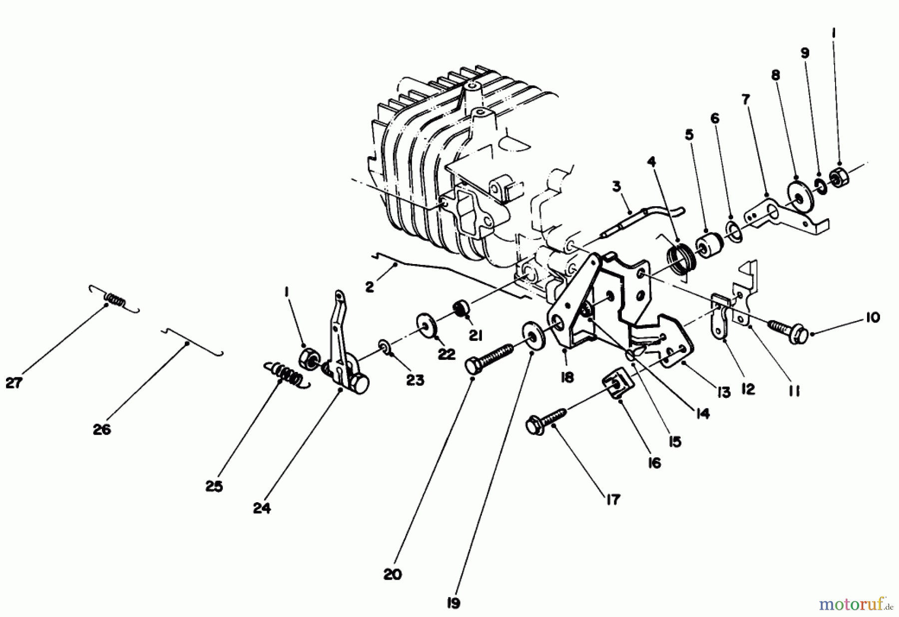  Toro Neu Mowers, Walk-Behind Seite 1 20684 - Toro Lawnmower, 1987 (7000001-7999999) GOVERNOR ASSEMBLY (MODEL NO. 47PG6)