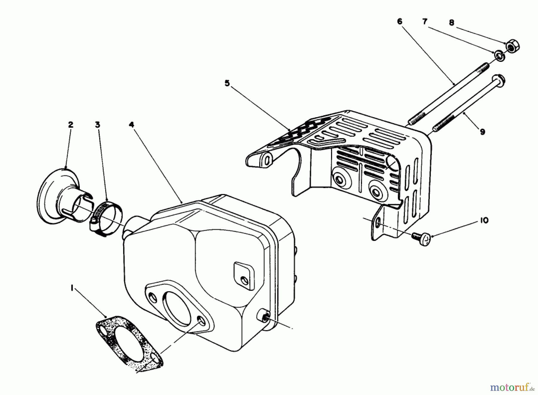  Toro Neu Mowers, Walk-Behind Seite 1 20684C - Toro Lawnmower, 1989 (9000001-9999999) MUFFLER ASSEMBLY (ENGINE MODEL NO. 47PJ8) (ENGINE MODEL NO. 47PH7)