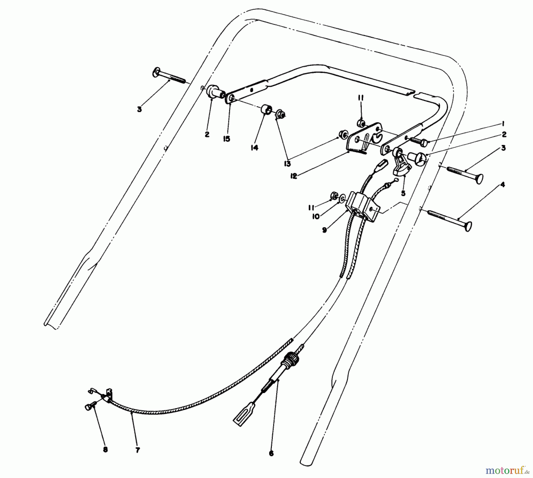  Toro Neu Mowers, Walk-Behind Seite 1 20692 - Toro Lawnmower, 1989 (9000001-9999999) TRACTION CONTROL ASSEMBLY