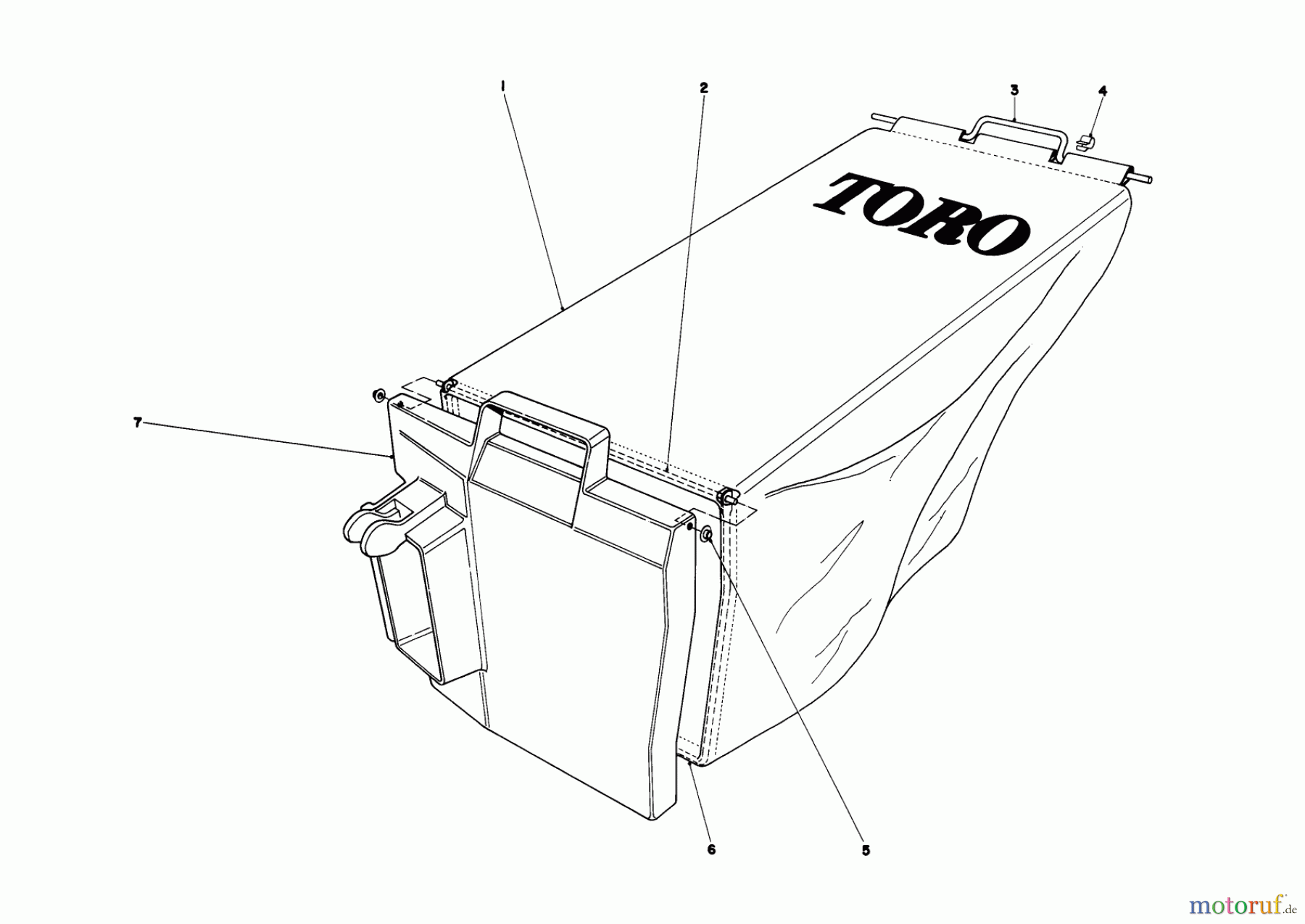  Toro Neu Mowers, Walk-Behind Seite 1 20698 - Toro Lawnmower, 1978 (8000001-8999999) GRASS BAG ASSEMBLY