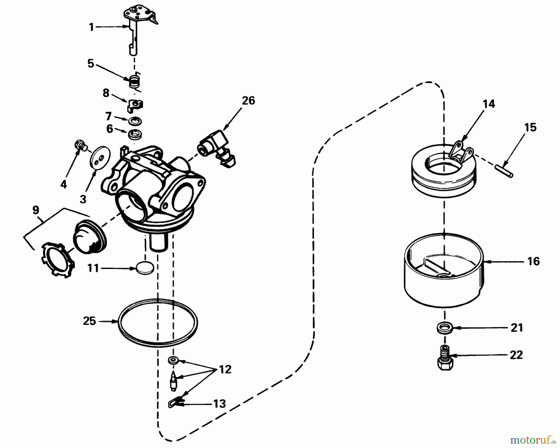  Toro Neu Mowers, Walk-Behind Seite 1 20700 - Toro Lawnmower, 1979 (9000001-9999999) CARBURETOR NO. 632050