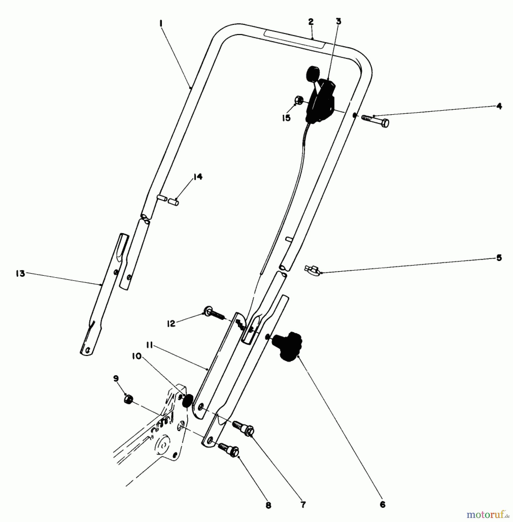  Toro Neu Mowers, Walk-Behind Seite 1 20700 - Toro Lawnmower, 1982 (2000001-2999999) HANDLE ASSEMBLY