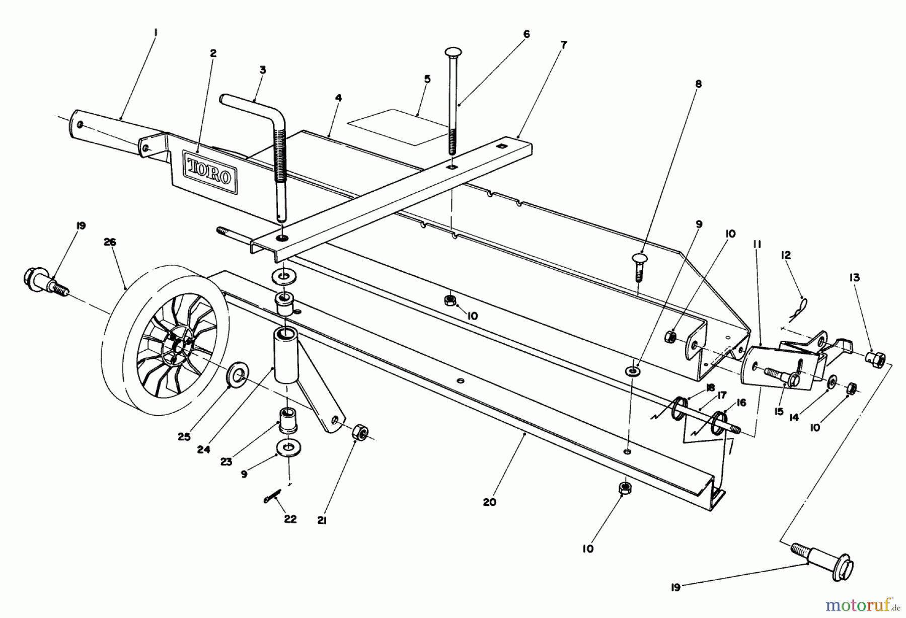  Toro Neu Mowers, Walk-Behind Seite 1 20705 - Toro Lawnmower, 1985 (5000001-5999999) DETHATCHER KIT MODEL NO. 59126 (OPTIONAL)