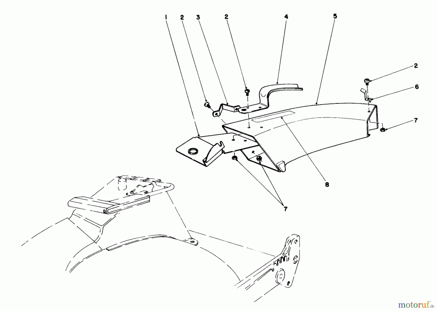  Toro Neu Mowers, Walk-Behind Seite 1 20705 - Toro Lawnmower, 1985 (5000001-5999999) SIDE DISCHARGE CHUTE MODEL NO. 59108 (OPTIONAL)