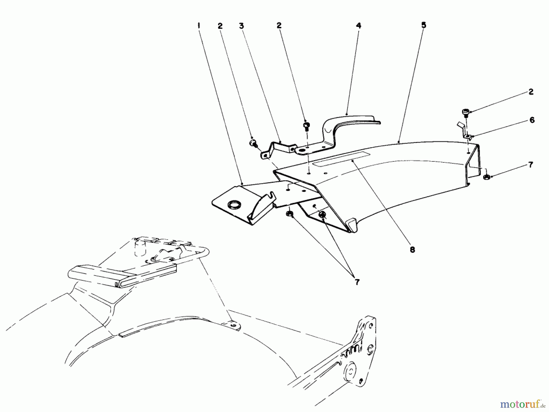  Toro Neu Mowers, Walk-Behind Seite 1 20715 - Toro Lawnmower, 1984 (4000001-4999999) SIDE DISCHARGE CHUTE MODEL NO. 59108 (OPTIONAL)