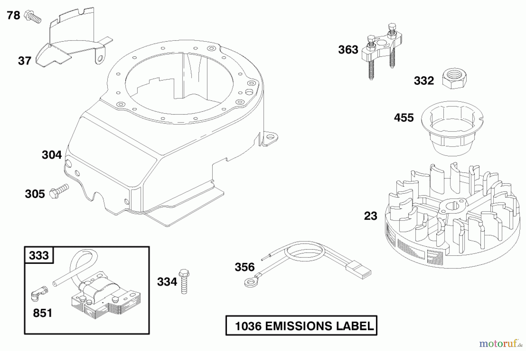  Toro Neu Mowers, Walk-Behind Seite 1 20716 - Toro Side Discharge Mower, 1999 (9900001-9999999) ENGINE BRIGGS & STRATTON MODEL 12U802-1740-E1 #6